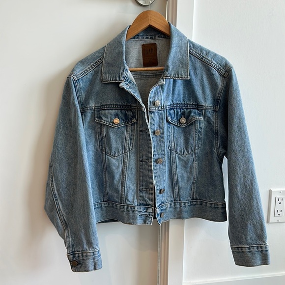 Gap Cropped Oversized Denim Jacket - Picture 1 of 4
